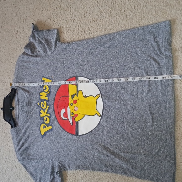 Pokemon Gray Tee with Yellow and Red Pikachu Design - Picture 6 of 6